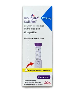 Mounjaro 12.5 mg injection pen by Eli Lilly, single-use prefilled injector for weight management and type 2 diabetes treatment. Calpe Pharmacy Gibraltar.